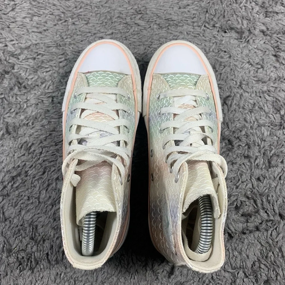 Converse Youth Size 3 Chuck Taylor Eva Lift Hi Top Sneakers 372752C Mermaid